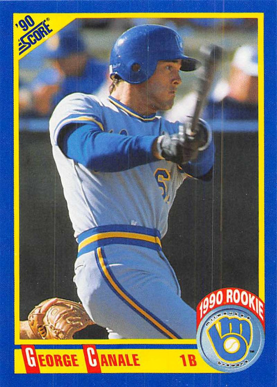 1990 Score #656 George Canale VG RC Rookie Milwaukee Brewers 