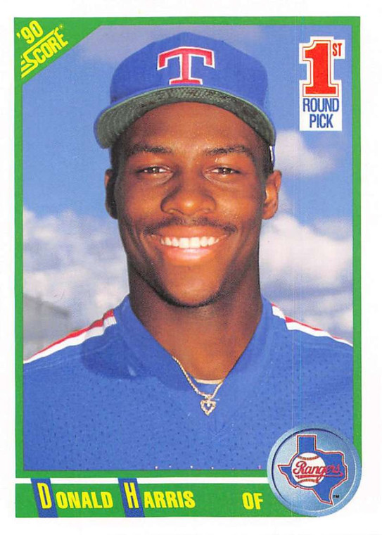 1990 Score #661 Donald Harris VG RC Rookie Texas Rangers 
