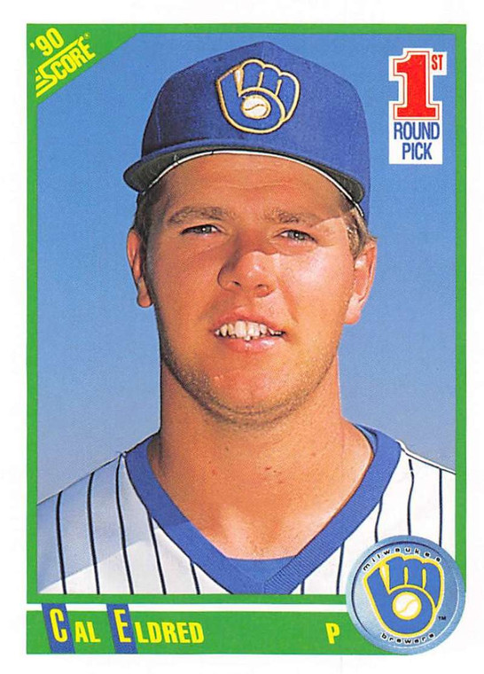 1990 Score #669 Cal Eldred VG RC Rookie Milwaukee Brewers 