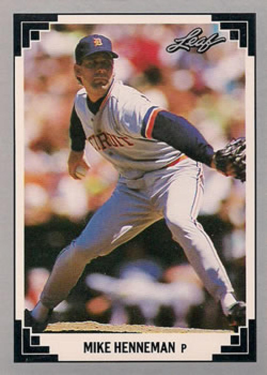 1991 Leaf #18 Mike Henneman VG Detroit Tigers 