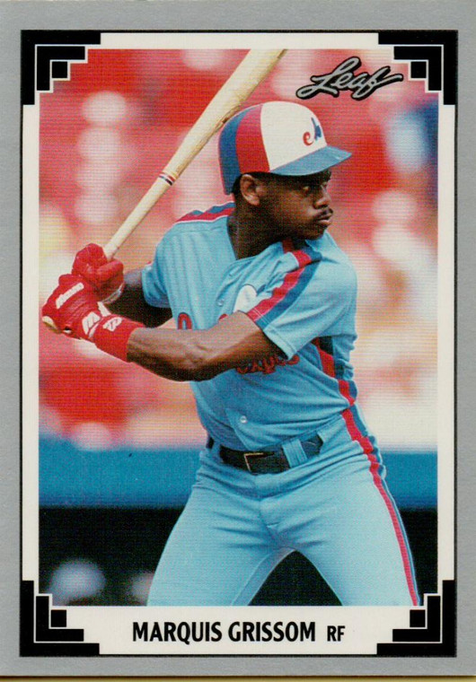 1991 Leaf #22 Marquis Grissom VG Montreal Expos 