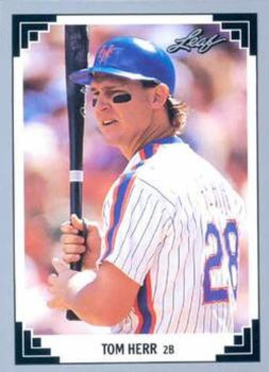 1991 Leaf #48 Tom Herr VG New York Mets 