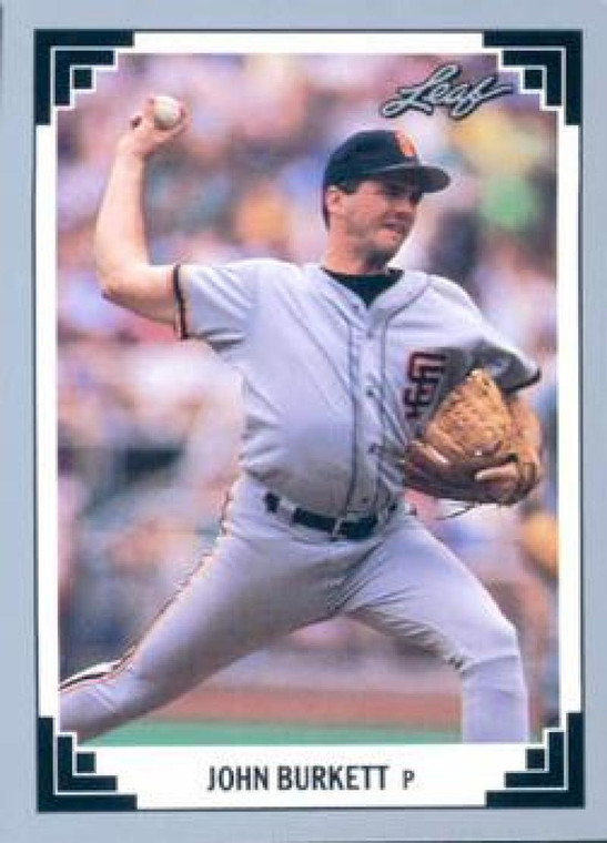 1991 Leaf #56 John Burkett VG San Francisco Giants 