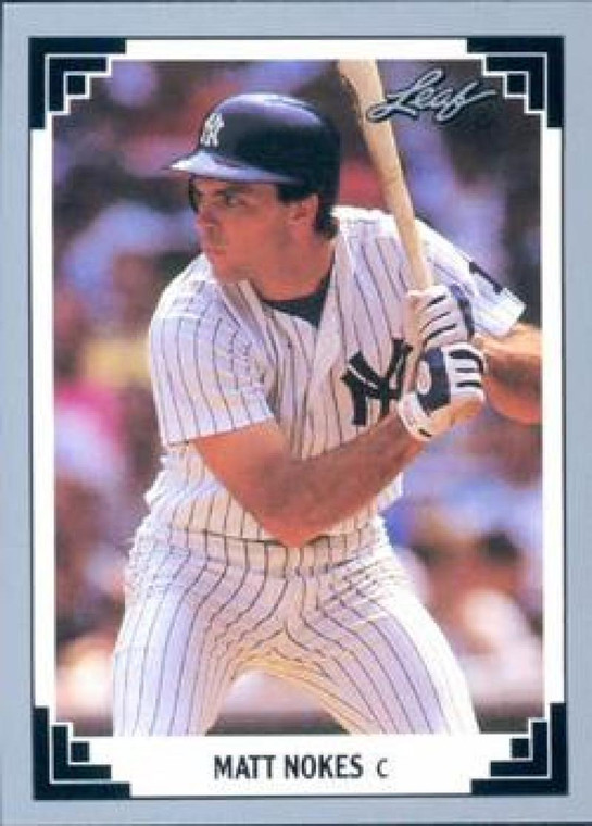 1991 Leaf #89 Matt Nokes VG New York Yankees 