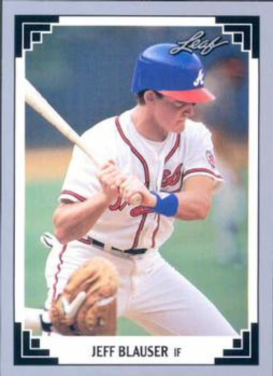 1991 Leaf #115 Jeff Blauser VG Atlanta Braves 