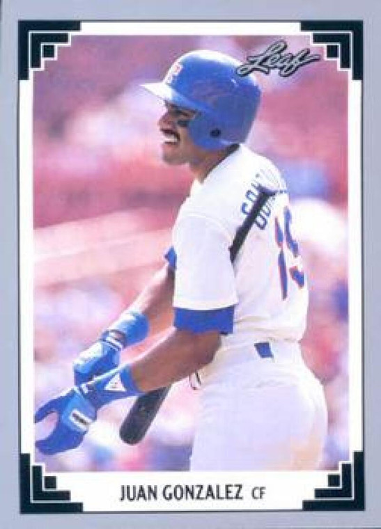 1991 Leaf #119 Juan Gonzalez VG Texas Rangers 