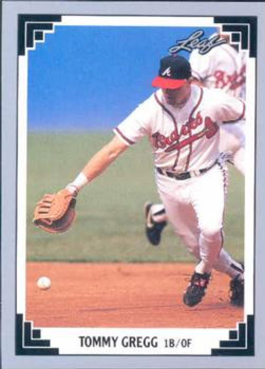 1991 Leaf #144 Tommy Gregg VG Atlanta Braves 