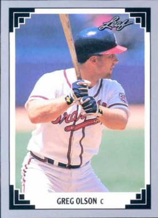 1991 Leaf #158 Greg Olson VG Atlanta Braves 