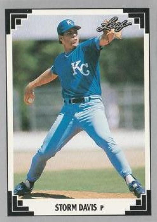 1991 Leaf #161 Storm Davis VG Kansas City Royals 