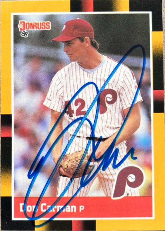 Don Carman Autographed 1988 Donruss Baseball's Best #72