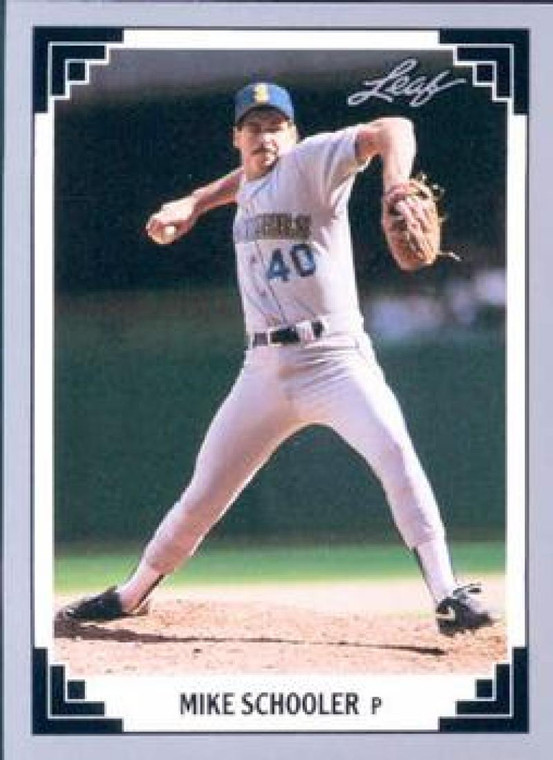 1991 Leaf #230 Mike Schooler VG Seattle Mariners 