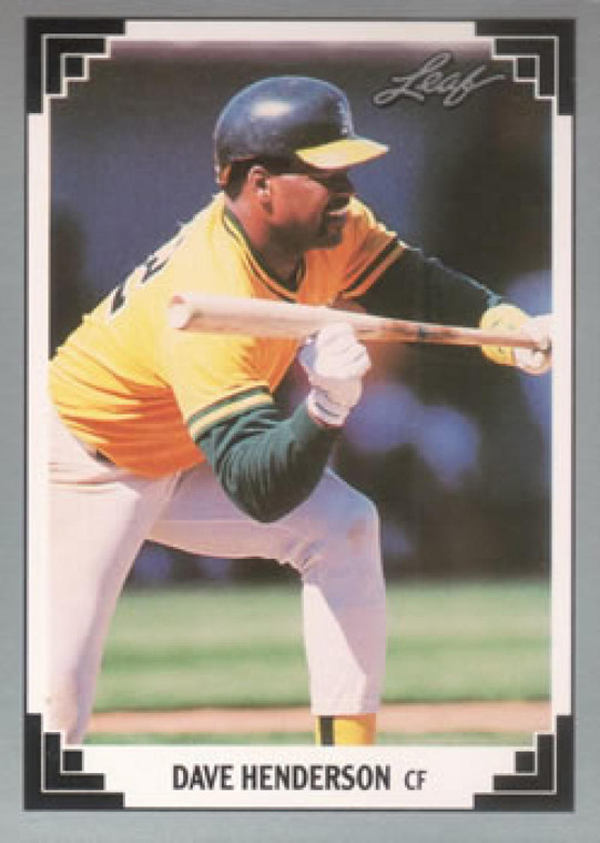 1991 Leaf #232 Dave Henderson VG Oakland Athletics 