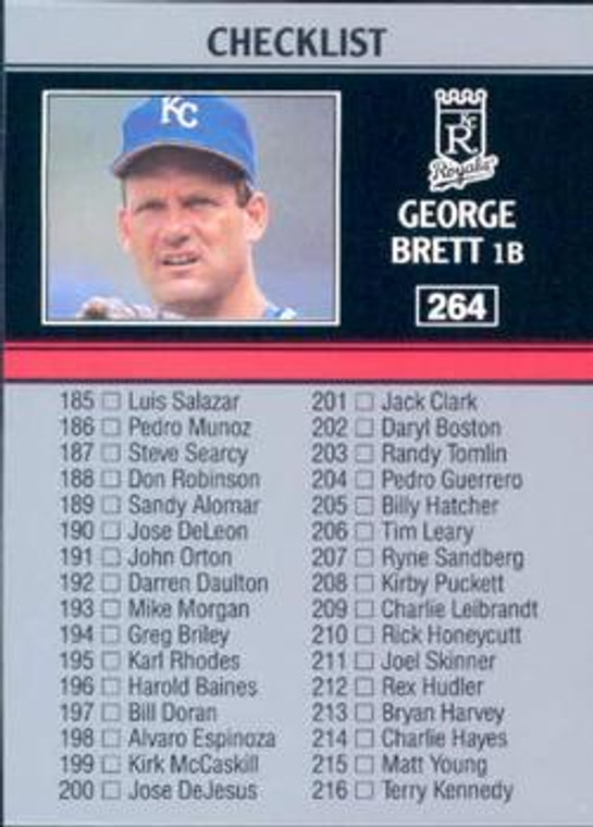 1991 Leaf #264 George Brett CL VG Kansas City Royals 