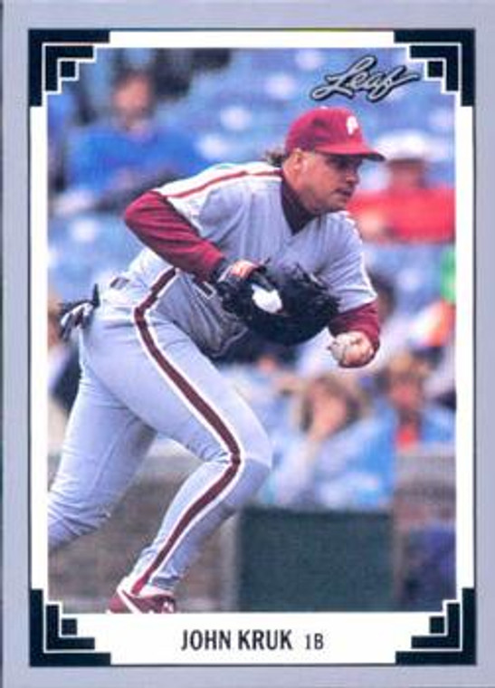 1991 Leaf #278 John Kruk VG Philadelphia Phillies 