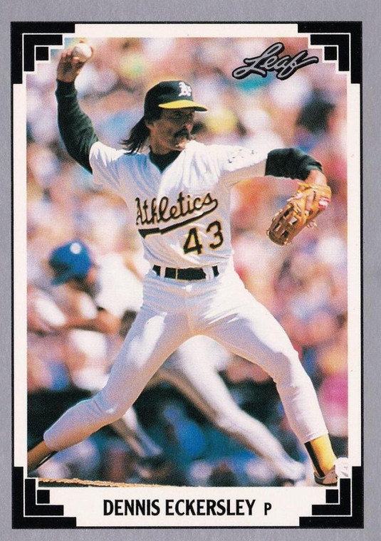 1991 Leaf #285 Dennis Eckersley VG Oakland Athletics 