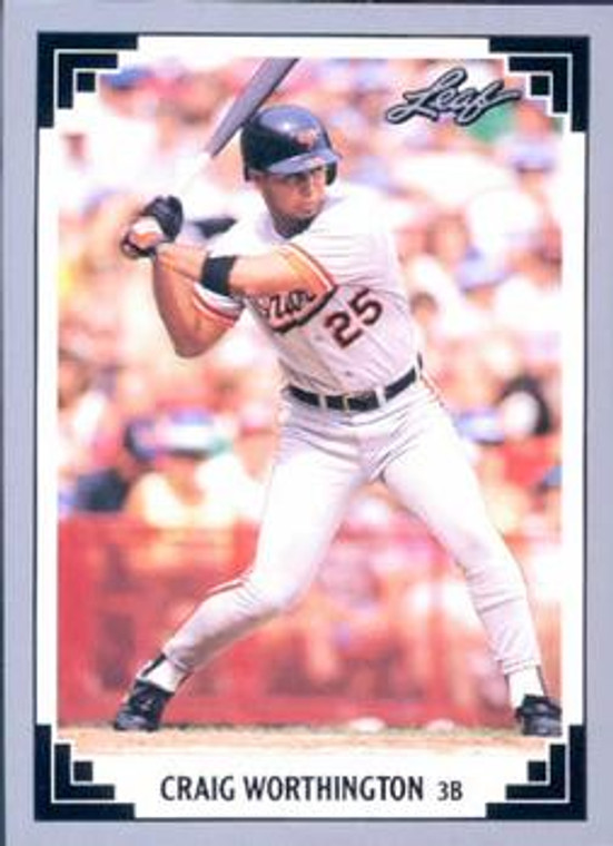 1991 Leaf #298 Craig Worthington VG Baltimore Orioles 