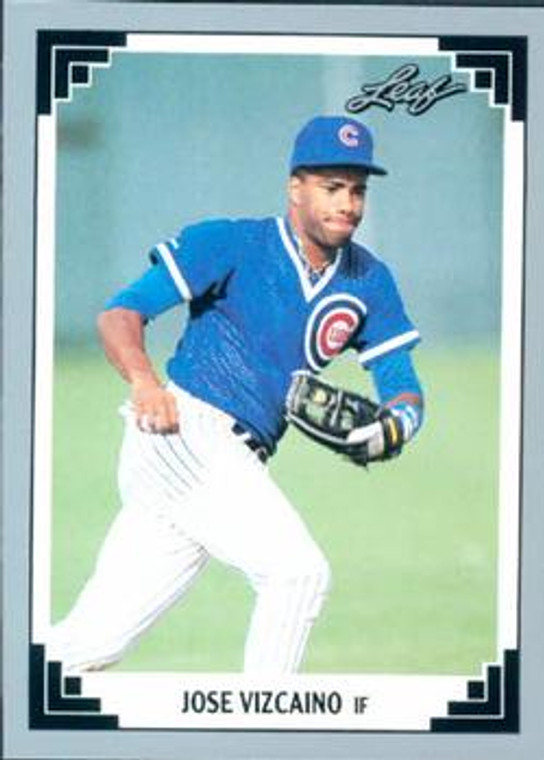 1991 Leaf #323 Jose Vizcaino VG Chicago Cubs 