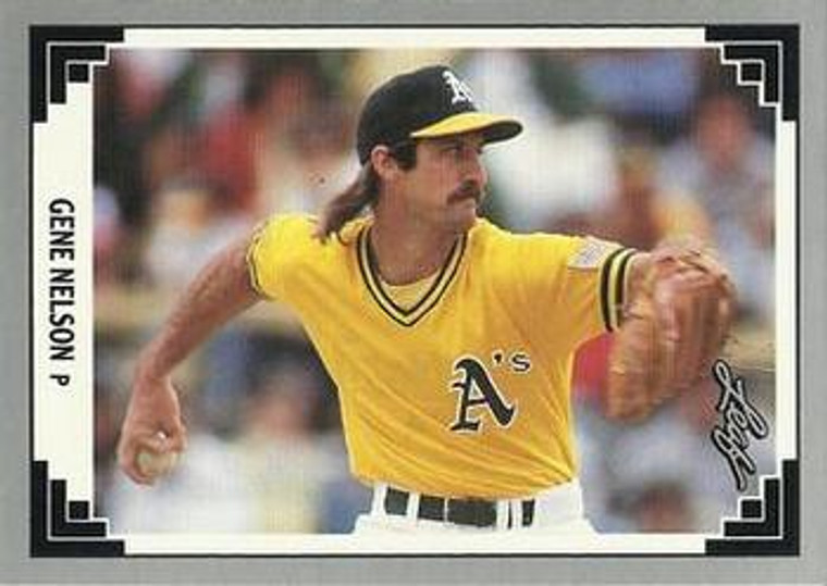 1991 Leaf #328 Gene Nelson VG Oakland Athletics 