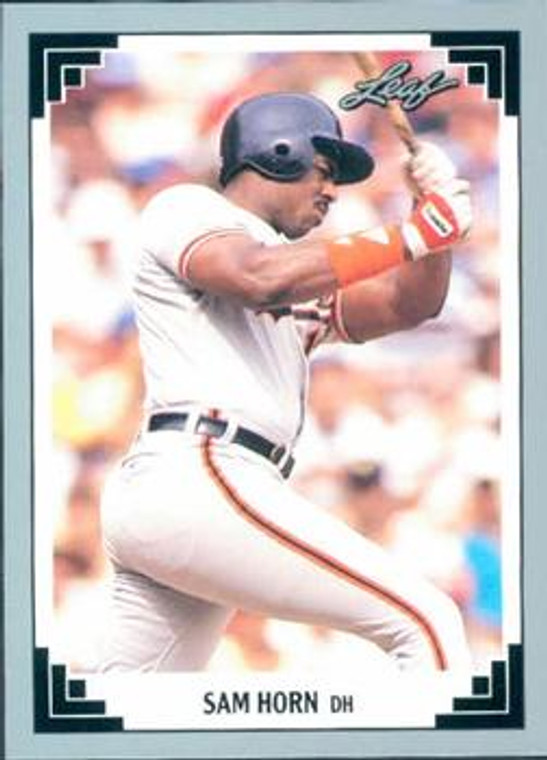 1991 Leaf #332 Sam Horn VG Baltimore Orioles 