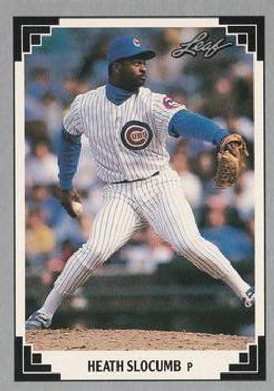 1991 Leaf #370 Heathcliff Slocumb VG RC Rookie Chicago Cubs 