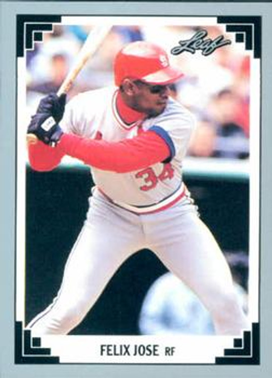 1991 Leaf #392 Felix Jose VG St. Louis Cardinals 