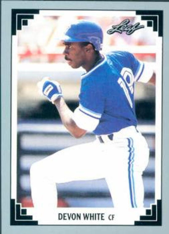 1991 Leaf #394 Devon White VG Toronto Blue Jays 