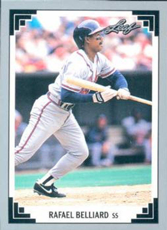 1991 Leaf #453 Rafael Belliard VG Atlanta Braves 