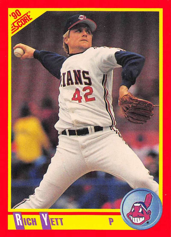 1990 Score #274 Rich Yett VG Cleveland Indians 