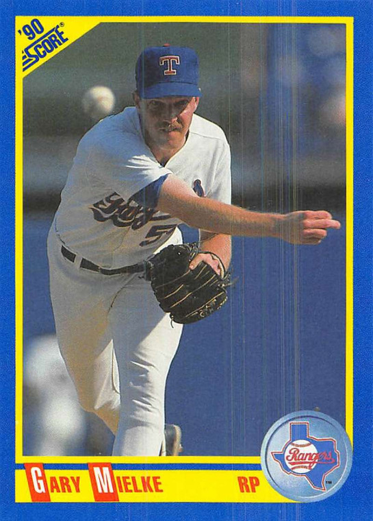 1990 Score #574 Gary Mielke VG RC Rookie Texas Rangers 