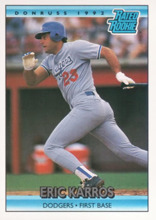 1992 Donruss #16 Eric Karros RR VG Los Angeles Dodgers 