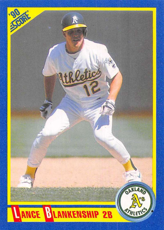 1990 Score #536 Lance Blankenship VG Oakland Athletics 