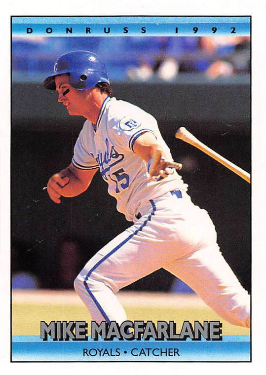 1992 Donruss #161 Mike Macfarlane VG Kansas City Royals 