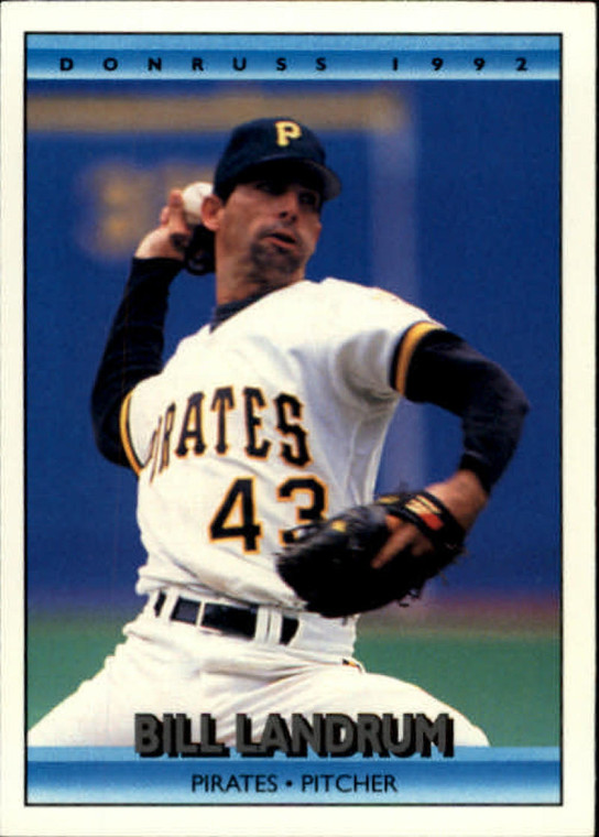 1992 Donruss #221 Bill Landrum VG Pittsburgh Pirates 