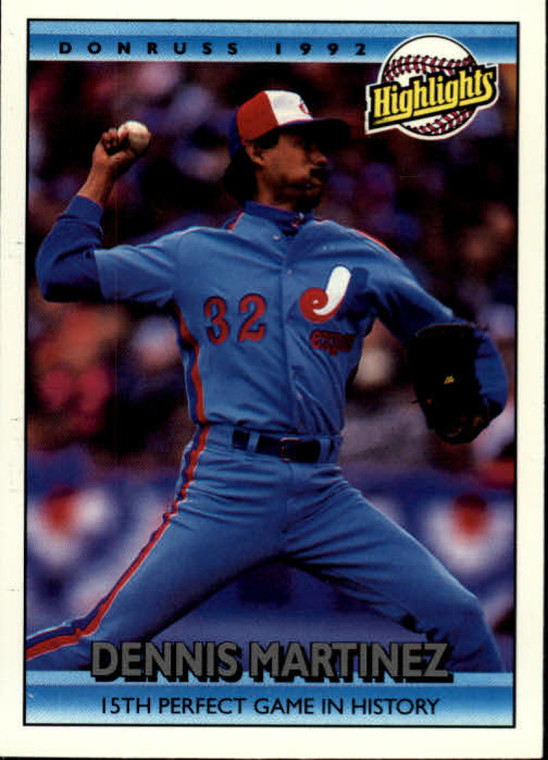 1992 Donruss #276 Dennis Martinez HL VG Montreal Expos 