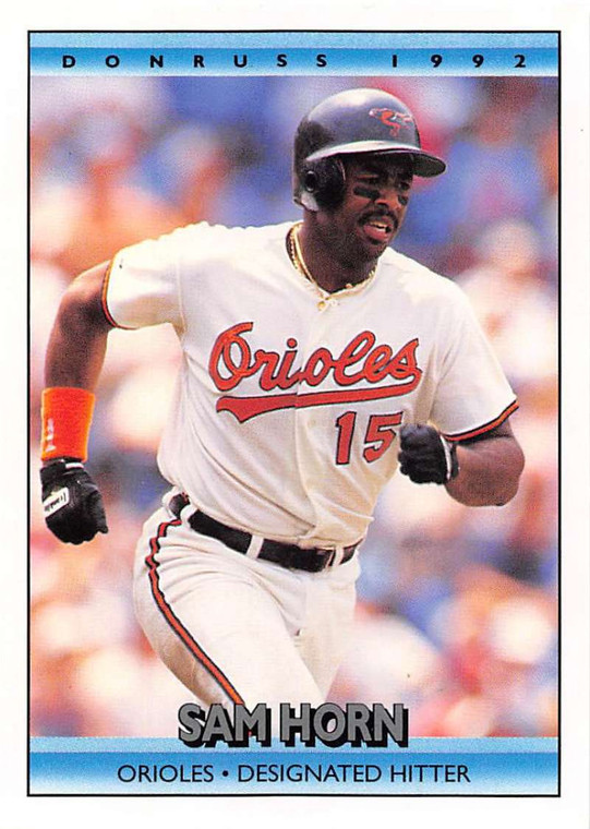 1992 Donruss #278 Sam Horn VG Baltimore Orioles 