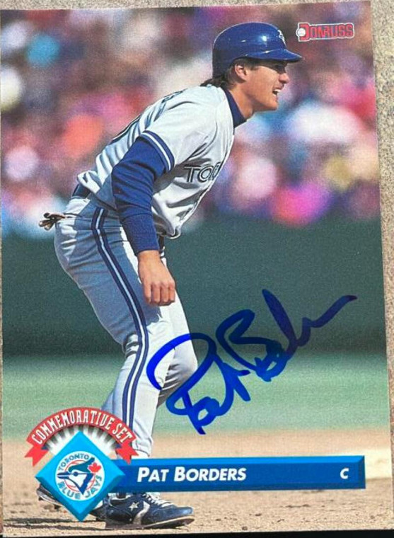 Pat Borders Autographed 1993 Blue Jays Donruss #4