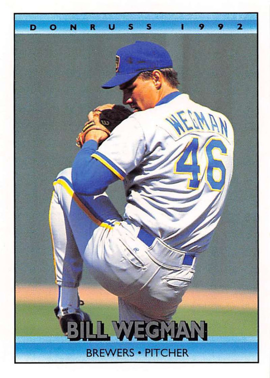 1992 Donruss #378 Bill Wegman VG Milwaukee Brewers 