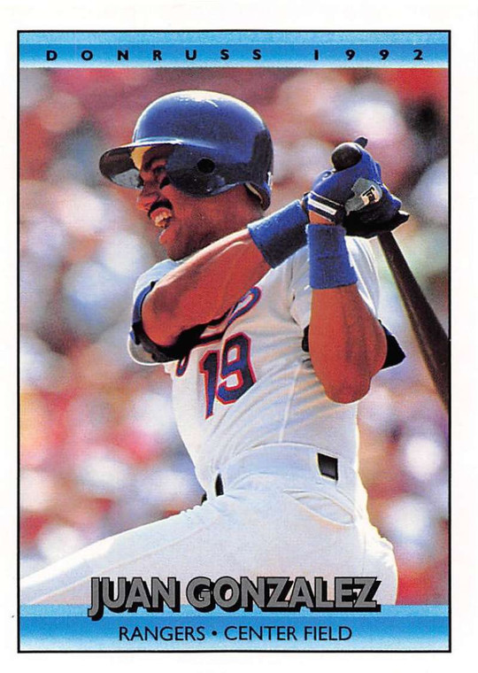 1992 Donruss #393 Juan Gonzalez VG Texas Rangers 