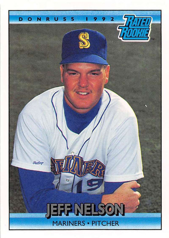 1992 Donruss #408 Jeff Nelson RR VG RC Rookie Seattle Mariners 