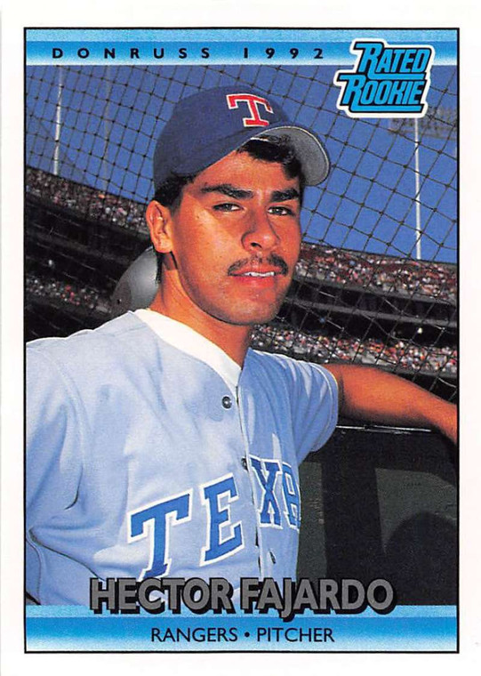1992 Donruss #419 Hector Fajardo RR VG RC Rookie Texas Rangers 