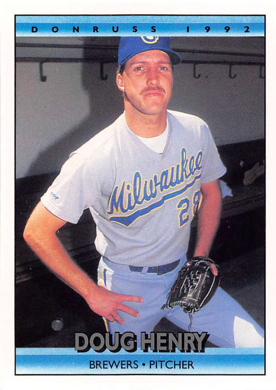 1992 Donruss #663 Doug Henry VG RC Rookie Milwaukee Brewers 