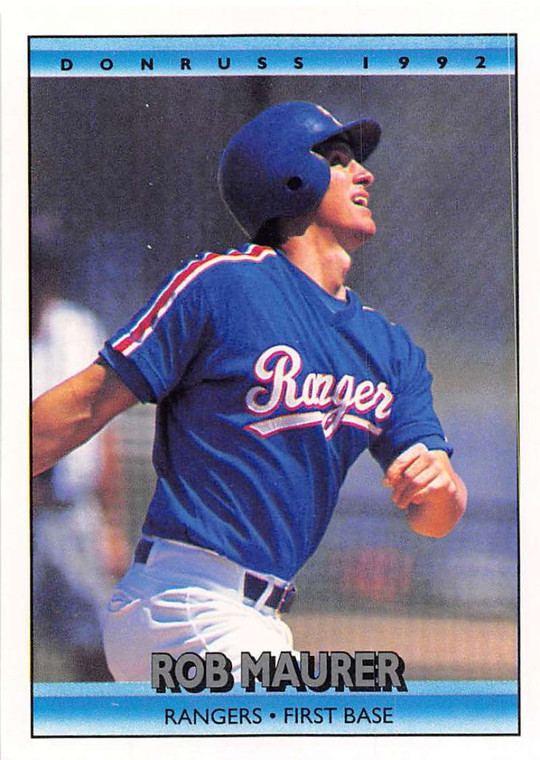 1992 Donruss #703 Rob Maurer VG RC Rookie Texas Rangers 