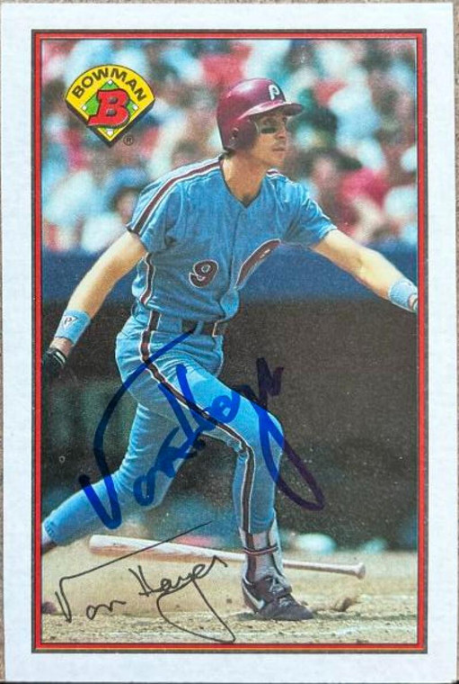 Von Hayes Autographed 1989 Bowman #406