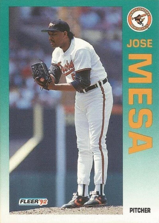 1992 Fleer #17 Jose Mesa VG Baltimore Orioles 