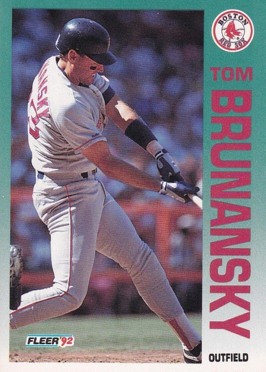 1992 Fleer #34 Tom Brunansky VG Boston Red Sox 