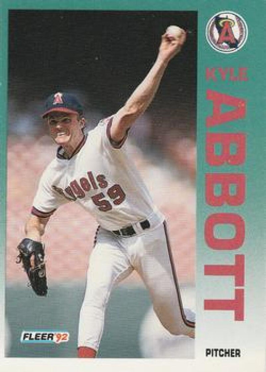 1992 Fleer #51 Kyle Abbott VG California Angels 