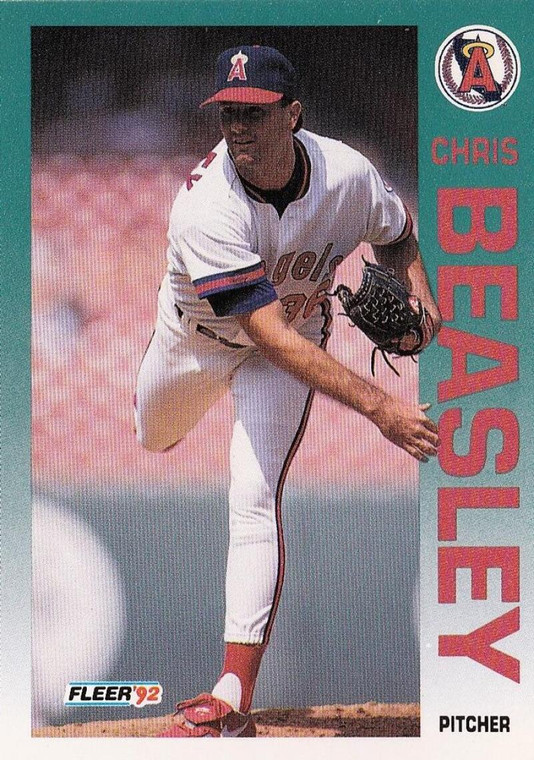 1992 Fleer #54 Chris Beasley VG RC Rookie California Angels 