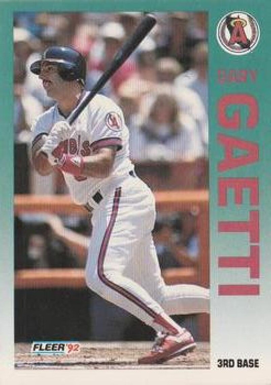 1992 Fleer #58 Gary Gaetti VG California Angels 