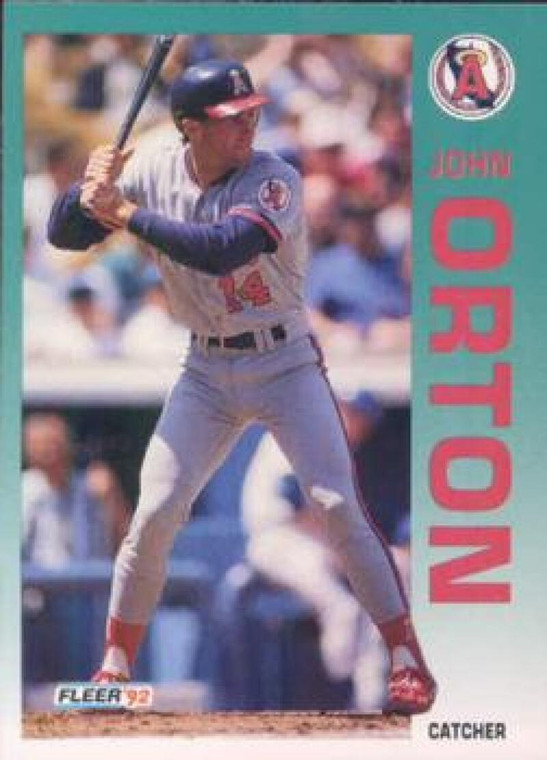 1992 Fleer #65 John Orton VG California Angels 