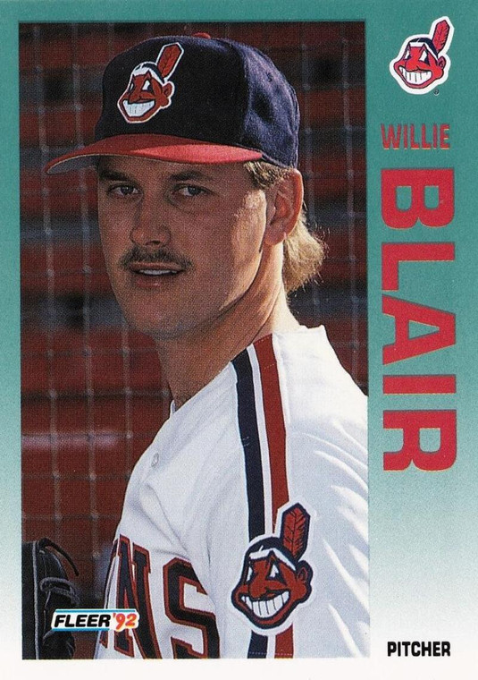 1992 Fleer #106 Willie Blair VG Cleveland Indians 